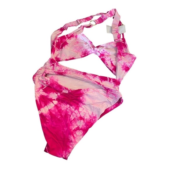 NEW Rays For Days Belle One Piece Swimsuit Monokini in Hot Pink Crystal Large - Picture 4 of 9